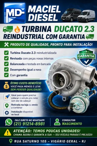 TURBINA MULTIJET 2.3 REMANUFATURADA COM GARANTIA