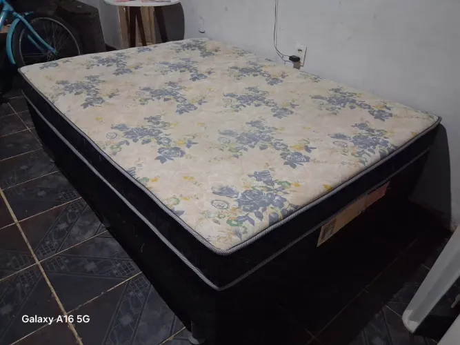 Cama box casal de espuma higienizada