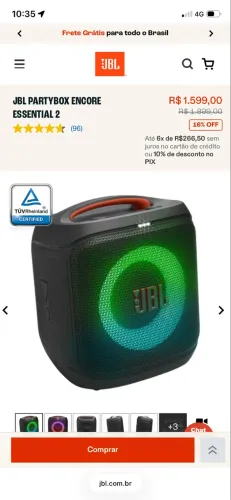 Caixa de som JBL Party Box