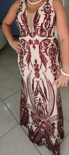 Vestido de festa bordado
