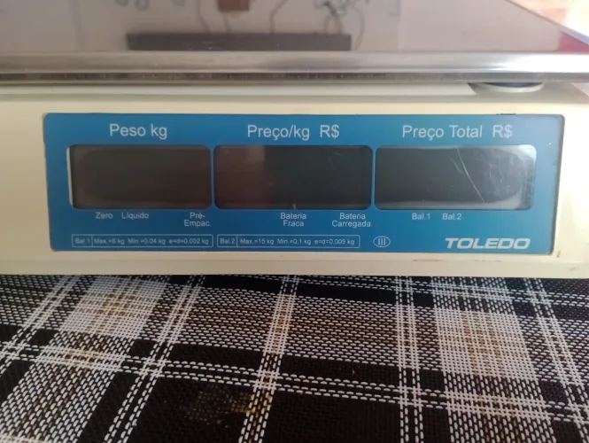 Balança Toledo, modelo prix 3/14 15kg/6kg em perfeito estado de conservação. 