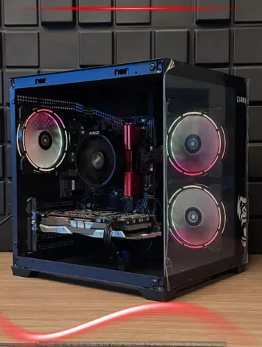 Desktop Ryzen 5 3500X, GTX 1060 6GB, 16GB RAM, SSD 240GB, Gabinete Aquário