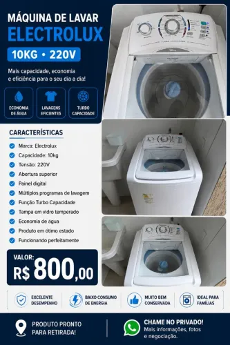 Máquina de lavar 10 kg