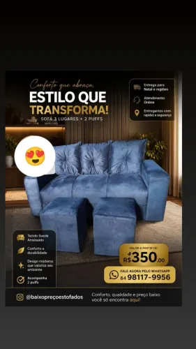 Sofá direto da fábrica