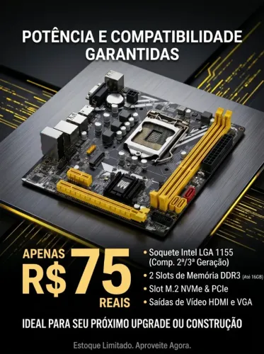 Placa-Mãe Revenger Intel LGA 1155 - Desempenho e Qualidade!