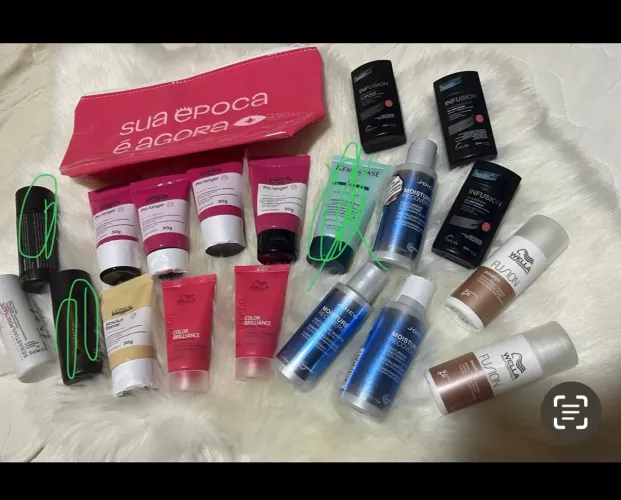 Produtos Loreal miniaturas de shampoo e máscara escolha a sua