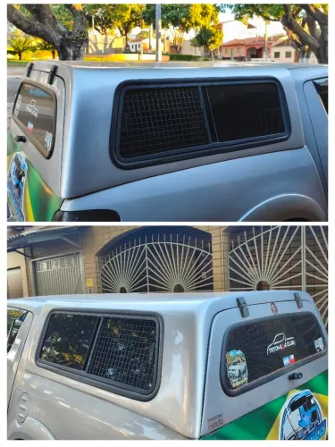 Capota de fibra com vidros e grades laterais para L200 Triton