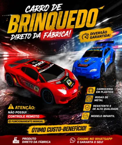 ? Carro de Brinquedo Max Racing ? Direto da Fábrica | Rodas de Metal | Alta Qualidade