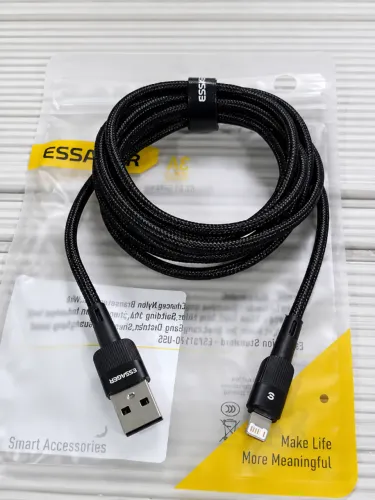 Cabo de Carregamento Rápido Essager 2 metros (USB para Lightning) - Fio Trançado