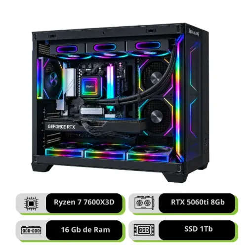 Pc Gamer Avançado Ryzen 7600X3D + Rtx 5060ti - Produto  novo (Loja Física)