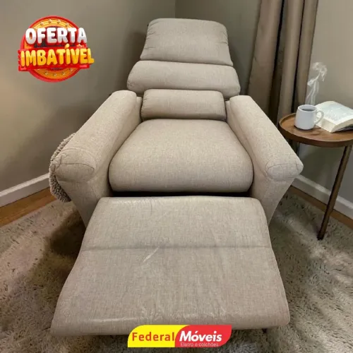 Poltrona do Papai Mega Oferta em Linho - Temos Crediário