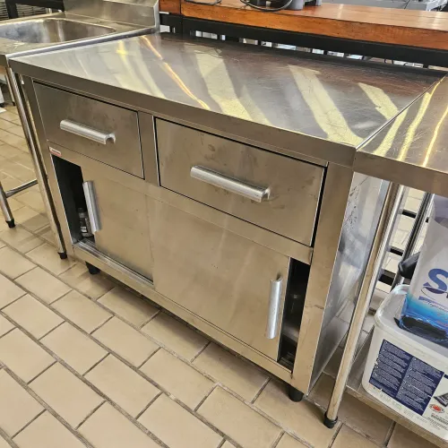 Armário gabinete em aço inox 111x70x90cm