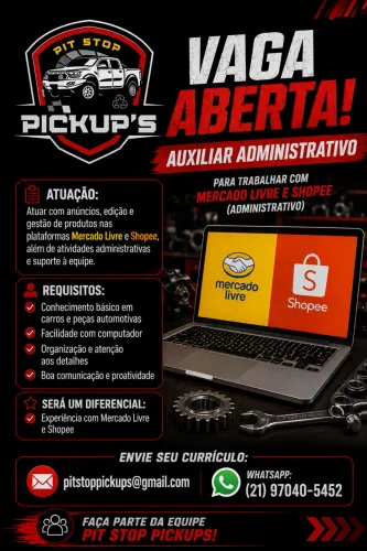 AUXILIAR ADMINISTRATIVO / SHOPEE E MERCADO LIVRE
