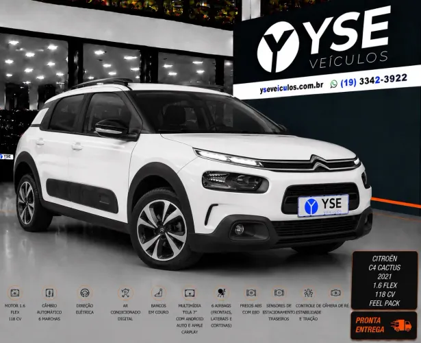 Citroen C4 Cactus Feel Pack 1.6 16V Flex AUT 2021