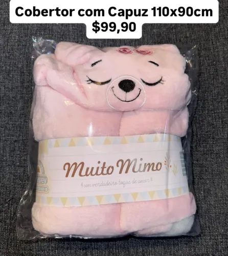 Cobertor com capuz carinhas
