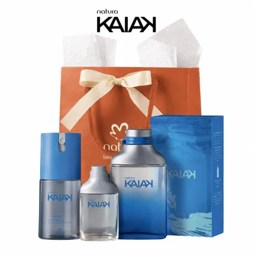 Perfume Natura Kaiak Clássico Masculino + Refil + Desodorante | Kit Completo<br><br>Descrição: