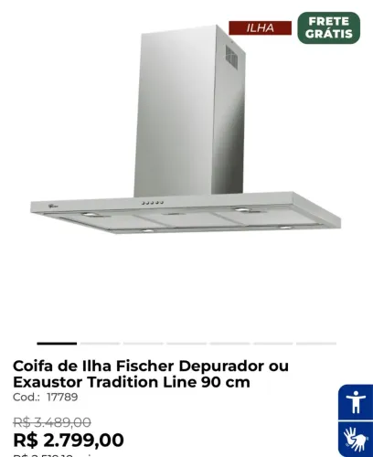 Coifa de Ilha Fischer