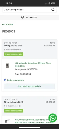climatizador elgin 65 litros, novo lacrado
