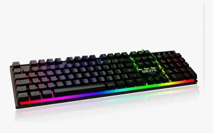 Teclado Gamer OZZIX RGB Rainbow com Controle de Volume USB