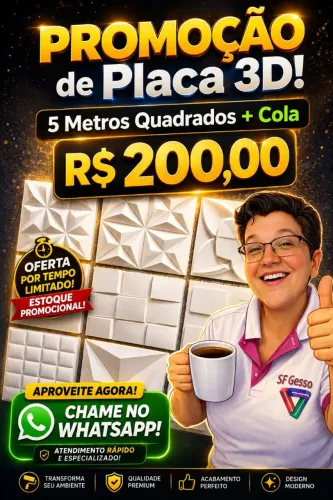 5 M² de Placa 3D + Cola