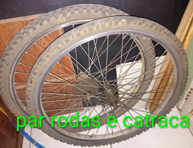 Rodas bike par com pneus e cambio