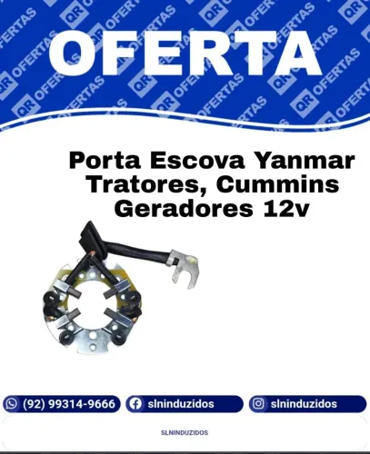 Porta Escova Yanmar Tratores, Cummins Geradores 12v <br>R$ 39,98<br>Mercado Livr