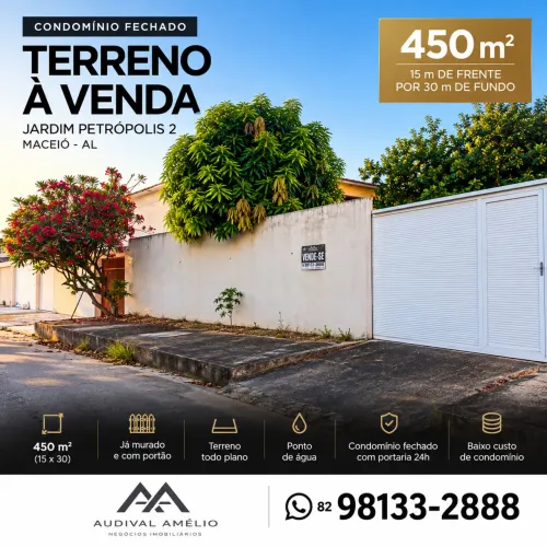 Terreno 450 m² no Jardim Petrópolis II - Murado