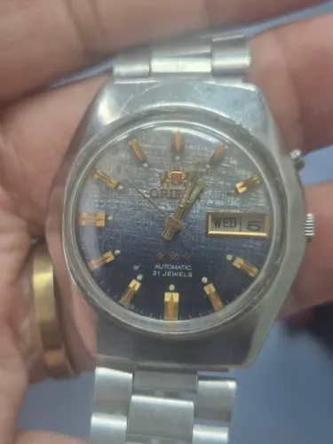 Relógio ORIENT 3 ESTRELAS AUTOMÁTICO AZUL DEGRADÊ - TODO REVISADO