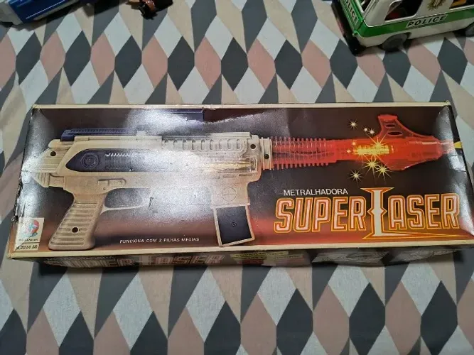 metralhadora super laser. na caixa original. funcionando