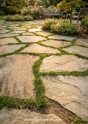 Pedra Decorativa São Tomé Cacão Pisante - Caminhos, Pátios e Jardins