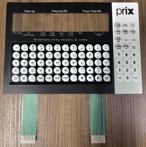 Teclado de Membrana Prix 5 Plus preto Toledo
