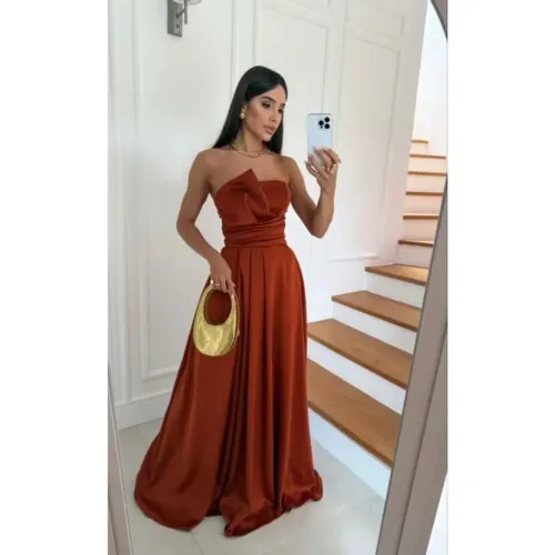 Vestido madrinha terracota