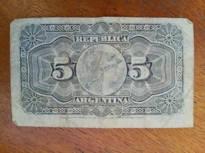 Nota de 5 Centavos (Argentina) - ano 1892