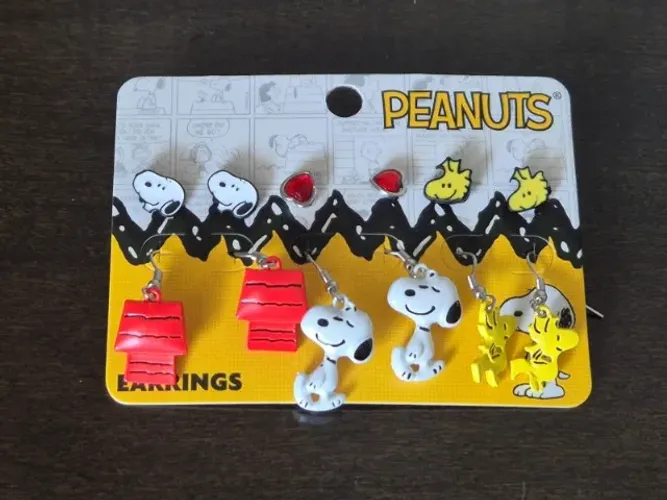 Kit 6 Pares Brincos Snoopy. Peanuts. Original Hot Topic!