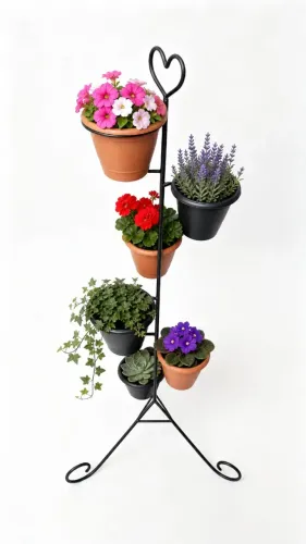 Suporte para Vasos 6 Andares - Aço Carbono - Decoração Jardim