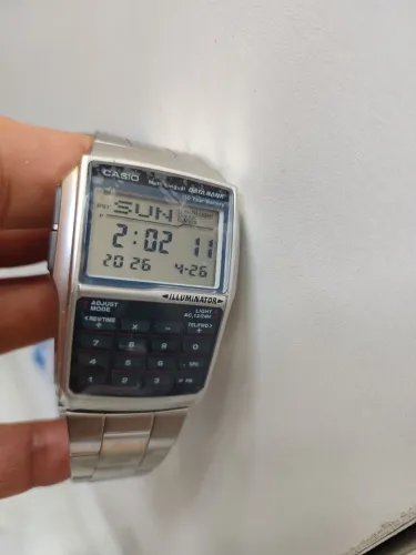 Relógios Casio calculadora pulseira de aço 