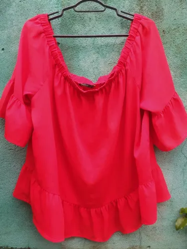 Blusa feminina de verão estilo cigana - natal - plus size Tam GG VESTE 44/46 , brechó