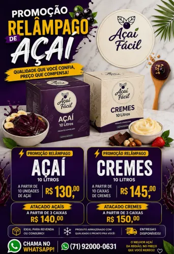 Açaís e Cremes 10L
