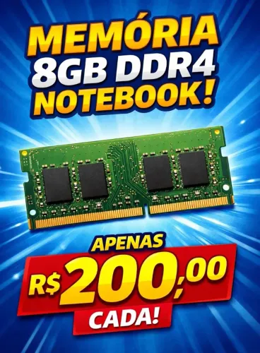 Memória 8Gb DDR4 Notebook - Envio olxpay