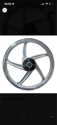 Par Roda Liga Leve Rodão Shineray Phoenix Gold 50 Completo (Usado)