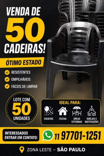 Cadeiras de plástico