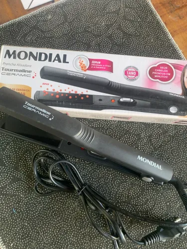 MONDIAL Prancha Alisadora Tourmaline Ceramic, Preto,  Bivolt - P-15