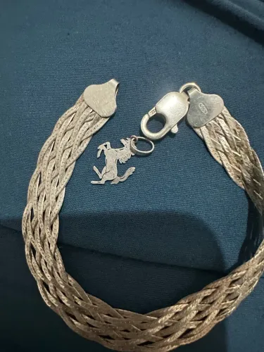 Pulseira de prata 925 cavalo ferrari