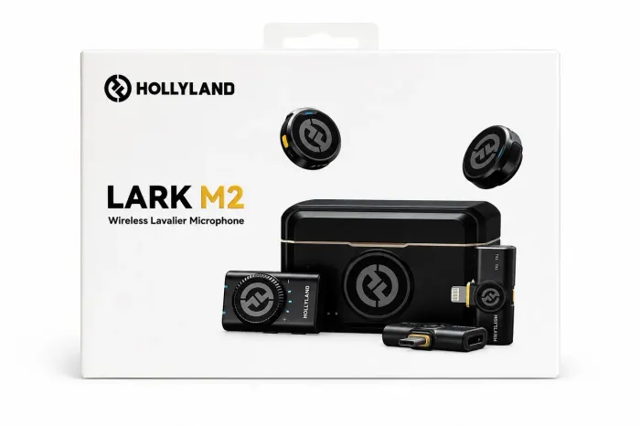 Microfone de Lapela Hollyland Lark M2 Profissional