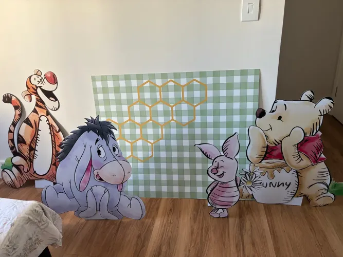 Kit 5 display/toten Pooh decoração 