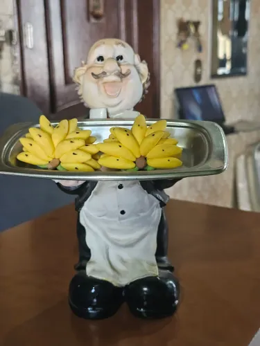 Estatueta chef em resina 28 cm