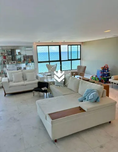 Apartamento 211m² de frente para o mar em Boa Viagem: espaço, luz natural e vista que acom