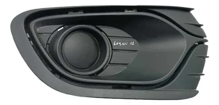 Moldura Grade Farol Milha Esquerdo Renault Logan 2015 Preto Esquerdo