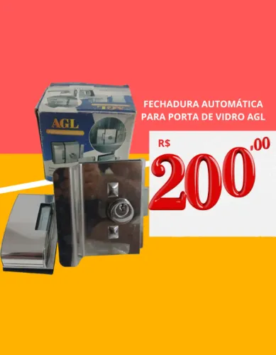 FECHADURA AUTOMÁTICA PARA PORTA DE VIDRO AGL