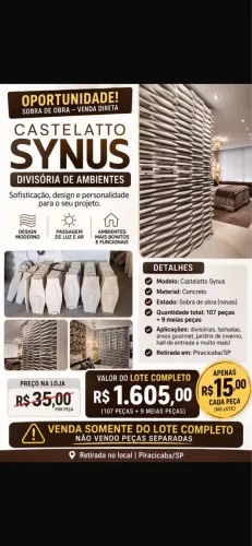 Divisores de concreto- Castelatto Sinus